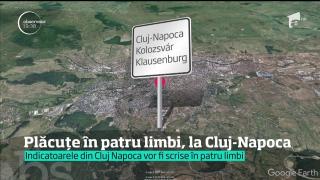 Cluj Napoca va avea plăcuţe în patru limbi, la intrările din oraş
