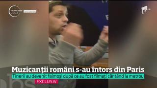 Cei doi români care cântă la metroul din Paris s-au întors în România!