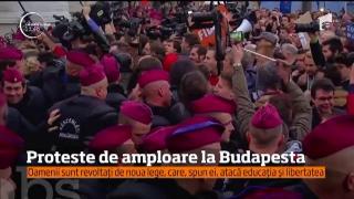 PROTESTE de amploare în centrul Budapestei!