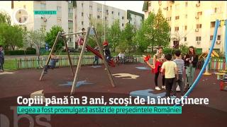 Copiii până în trei ani, scoşi de la întreţinere