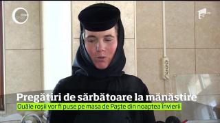 Pregătiri de sărbătoare la o mănăstire din Timişoara. Măicuţele au înroşit o mie de ouă care vor fi împărţite credincioşilor