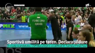 Scandal  la meciul de handbal, dintre CSM Bucureşti şi Ferencvaros: Portarul Paula Ungureanu a fost ATACATĂ de suporterii unguri