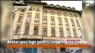 Clădirile cu BULINĂ ROŞIE, din nou în atenţia autorităţilor. Oficialul MAI, Raed Arafat, vrea o lege pentru imobilele periculoase (VIDEO)
