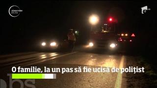 LA UN PAS DE O TRAGEDIE! O întreagă familie, SPULBERATĂ de un poliţist pe o şosea din Brăila (VIDEO)