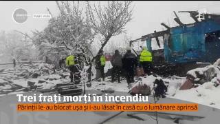 DURERE FĂRĂ MARGINI. Trei frăţiori au murit într-un sat din Bacău, din cauza unei lumânări (VIDEO)