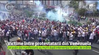 Proteste cu victime! Cel puțin doi manifestanți au murit după intervenția forțelor de ordine, în Venezuela (VIDEO)