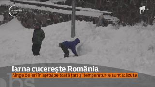 Iarnă în aproape toată ţara! Când se termină CALVARUL ALB abătut din senin peste România