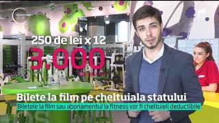 Statul va suporta, de la anul, o parte din cheltuielile românilor cu biletele la film sau sala de fitness