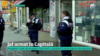 Doi indivizi înarmaţi şi cu feţele acoperite au jefuit un amanet din centrul Capitalei