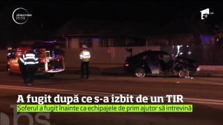 Accident grav comis de un ŞOFER FUGAR! Tânăr lăsat prins între fiare de prietenul său, după ce s-au răsturnat cu maşina