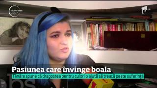 La 24 de ani se luptă cu o boală rară şi fără leac, dar reuşeşte să o învingă prin optimism şi artă