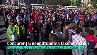Concurența, nemulțumirea taximetriștilor! Peste o mie de şoferi de taxi şi-au strigat nemulţumirile în faţa Guvernului