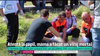 ACCIDENT CUMPLIT! O fetiţă de 7 ani şi-a văzut mama murind, într-o curbă periculoasă