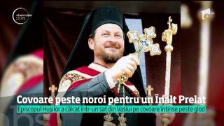 Episcopul Hușilor n-a vrut să îşi murdărească pantofii şi a călcat pe covoare aşternute peste noroi