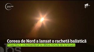 Tensiune maximă între SUA şi Coreea de Nord. Phenianul a lansat o nouă rachetă balistică