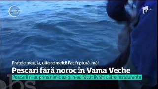 Năvoade goale la pescarii din Vamă. Peştele proaspăt de la terase vine de la bulgari