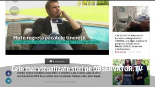 Cele mai vizualizate știri pe Observator.TV