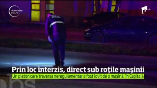 La un pas de tragedie: Un bărbat a fost lovit ÎN PLIN de un autoturism, pe o stradă din Bucureşti
