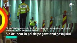 O decepție în dragoste l-a împins la moarte pe tânărul care s-a sinucis la un pasaj din București. A căzut în gol 7 metri