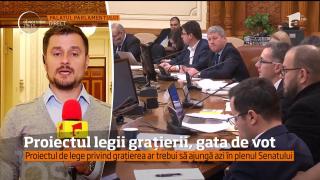 Zi decisivă pentru legea graţierii. Proiectul ar trebui să ajungă, în mai puţin de trei ore, în plenul Senatului (VIDEO)