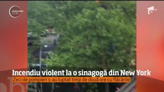 Sinagogă istorică din Manhattan, distrusă de flăcări uriaşe! (VIDEO)