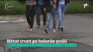 L-a luat SALVAREA de la şcoală. Un elev din Iaşi a fost snopit în bătaie pe holul liceului de doi colegi dintr-o clasă mai mare