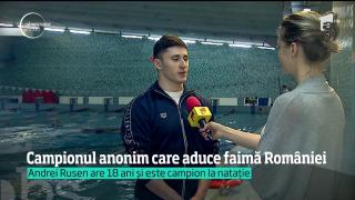 Andrei Rusen e campionul anonim de la nataţie care aduce faimă României