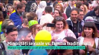 România împărțită în două: Marșul diversității vs. Marșul normalității. Momente tensionate în București