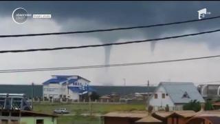 Fenomen extrem lângă Craiova! O tornadă i-a băgat în sperieţi pe localnici