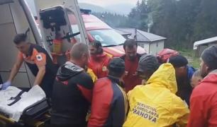 PRIMELE IMAGINI de la operațiunea de salvare a fetei care a căzut într-o prăpastie din Bucegi. Tânăra de 24 de ani nu a supraviețuit