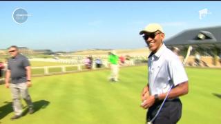Barack Obama a fost vedeta unui meci de golf caritabil, în Scoţia