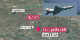 Anchetă după prăbuşirea MiG-ului 21 Lancer la Nazarcea. Parchetul Militar a deschis dosar penal