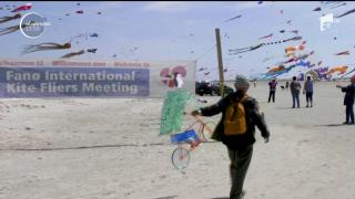 Pasionaţii de zmeie s-au adunat la un festival colorat pe o insulă daneză! (VIDEO)