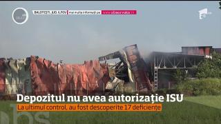 DEPOZITUL de la Baloteşti mistuit de flăcări NU AVEA AVIZ ISU!