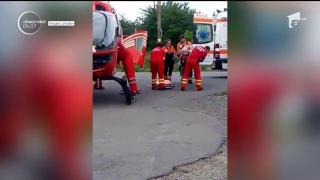 Accident cu opt răniţi, printre care şi trei copii, pe un drum judeţean din Galaţi!