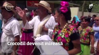 VIAŢA BATE FILMUL! Cum arată bărbatul care s-a căsătorit cu un crocodil! Nunta a avut ALAI şi LĂUTARI