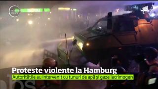 Lupte de stradă la Hamburg! 76 de poliţişti şi mai multi manifestanţi au fost răniţi, după proteste violente anti-G20