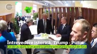 Întrevedere istorică: Donald Trump şi Vladimir Putin şi-au dat mâna, pentru prima oară, la summit-ul G20 din Germania