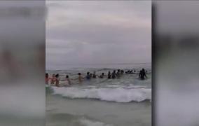 Imagini impresionante în Florida. Zeci de oameni au făcut un lanţ uman pentru a salva mai multe persoane prinse într-un curent oceanic