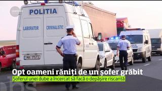 Opt oameni, printre care şi DOI COPII, răniţi într-un accident teribil în Buzău. Un şofer grăbit a făcut o depăşire riscantă (VIDEO)