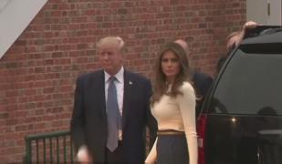 Donald TRUMP a deschis campionatul US Open de golf pentru femei! Președintele american nu a ezitat SĂ SĂRUTE participantele!