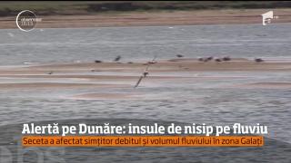 ALERTĂ pe Dunăre, la Galaţi! Nivelul apei a scăzut, navigaţia e pusă în pericol