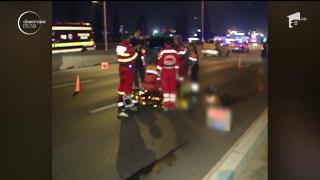 Tragedie pe podul Băneasa din Capitală! Un subofiţer SRI aflat pe motocicletă a murit pe loc după ce a fost SPULBERAT de două maşini
