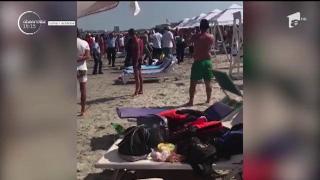 Intervenţie ÎN FORŢĂ a jandarmilor pe plaja din Mamaia, încheiată în aplauzele a SUTE DE TURIŞTI!