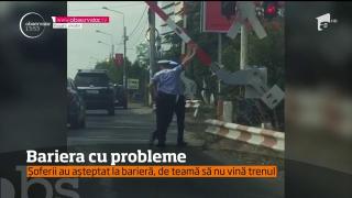 O barieră defectă de cale ferată a blocat traficul în zona Pipera din Capitală (VIDEO)