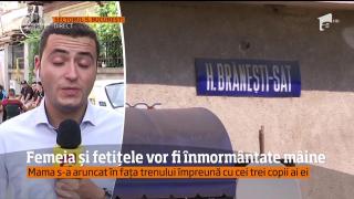 Femeia și fetițele care și-au găsit sfârșitul în fața unui tren la Brăneşti, aduse acasă (VIDEO)