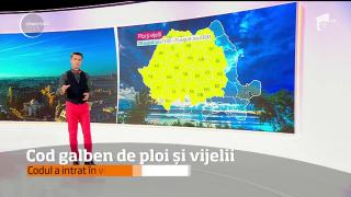 Schimbări bruşte de vreme. Meteorologii anunţă cod galben de ploi și vijelii
