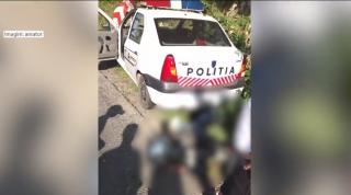Accident groaznic în Braşov! Un motociclist a fost rănit chiar de maşina Poliţiei