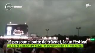 15 persoane au fost lovite de fulger la un festival de muzică din Franţa!