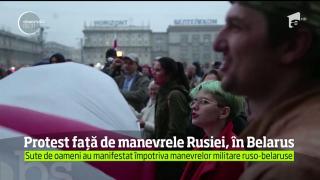 Protest față de manevrele Rusiei, în Belarus: 'Soldat rus, pleacă acasă! Aici nu avem vodcă' (VIDEO)
